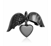 NTALJC Crémation bijoux ange aile coeur Colliers pour les cendres pour le souvenir commémoratif Pendentif pour femmes hommes