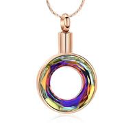 NTALJC Crémation des bijoux Urn Collier pour cendres Circle Circle de vie Pendange Mémorial Éternité Société pour femmes hommes