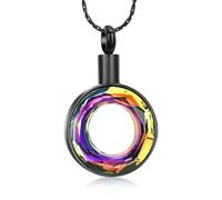 NTALJC Crémation des bijoux Urn Collier pour cendres Circle Circle de vie Pendange Mémorial Éternité Société pour femmes hommes
