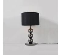 NTALJC Desk lamp Chinese Vintage Bedroom Study Room Bedside Reading Light Scandinavian Luxury Aluminum Fabric Lamp Living Sofa Beside Cabinet Table Villa B&B Sample Lighting(Dark)