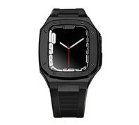 NTALJC Étui à sangle de luxe en métal pour bande de mod kit 41mm 44 mm 45 mm kit de modification Ensemble de caoutchouc Iwatch Series 8 7 6 SE 5 4 Correa