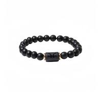 NTALJC Femmes, perles s Natural Matte Black Agate Beads Poissons Pendants Elastic Reiki Crystal Jewelry pour femmes hommes