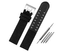 NTALJC For Hamilton Khaki Field Watch h760250/h77616533/h70605963 H68201993 Watch Strap Genuine Leather Nylon Men Watch Band 20mm 22mm
