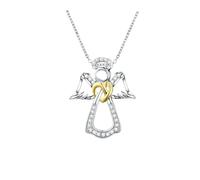 NTALJC Guardian Angel Pendant pour les femmes, Angel Wings Guardian Girl Collier Exquis, Collier de gardien pour femmes, collier d'ange pour filles, bijoux ange gardien,