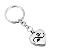 NTALJC Keychain en forme de coeur Création en acier inoxydable Bijoux Mémorial Pente commémorative Pet-Centes-Gravure