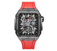 NTALJC Kit de modernisation de bande de montre en métal précieux pour 6 5 4 4 SE 44 mm Case de sangle en caoutchouc fluorine, Band de montre de boîtier en métal précieux pour Iwatch 44mm Remplacement