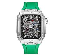 NTALJC Kit de modernisation de bande de montre en métal précieux pour 6 5 4 4 SE 44 mm Case de sangle en caoutchouc fluorine, Band de montre de boîtier en métal précieux pour Iwatch 44mm Remplacement