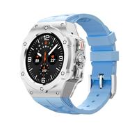 NTALJC Kit de modification de luxe pour Galaxy Watch Ultra 47 mm en acier inoxydable Bobine de silicone pour Ultra 47mm DIY Accessoires Watch Bands