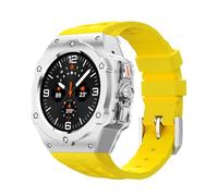 NTALJC Kit de modification de luxe pour Galaxy Watch Ultra 47 mm en acier inoxydable Bobine de silicone pour Ultra 47mm DIY Accessoires Watch Bands