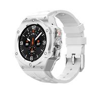 NTALJC Kit de modification de luxe pour Galaxy Watch Ultra 47 mm en acier inoxydable Bobine de silicone pour Ultra 47mm DIY Accessoires Watch Bands