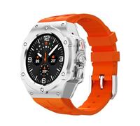 NTALJC Kit de modification de luxe pour Galaxy Watch Ultra 47 mm en acier inoxydable Bobine de silicone pour Ultra 47mm DIY Accessoires Watch Bands