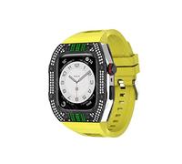 NTALJC Kit de modification du boîtier de diamants de luxe Céproidage de cadre en métal mod pour bande 7 Case 44 mm 45 mm STRAP pour iWatch 7 6 5 4 Set