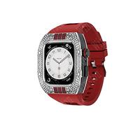 NTALJC Kit de modification du boîtier de diamants de luxe Céproidage de cadre en métal mod pour bande 7 Case 44 mm 45 mm STRAP pour iWatch 7 6 5 4 Set