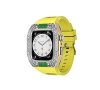 NTALJC Kit de modification du boîtier de diamants de luxe Céproidage de cadre en métal mod pour bande 7 Case 44 mm 45 mm STRAP pour iWatch 7 6 5 4 Set