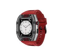 NTALJC Kit de modification du boîtier de diamants de luxe Céproidage de cadre en métal mod pour bande 7 Case 44 mm 45 mm STRAP pour iWatch 7 6 5 4 Set