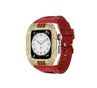 NTALJC Kit de modification du boîtier de diamants de luxe Céproidage de cadre en métal mod pour bande 7 Case 44 mm 45 mm STRAP pour iWatch 7 6 5 4 Set