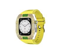 NTALJC Kit de modification du boîtier de diamants de luxe Céproidage de cadre en métal mod pour bande 7 Case 44 mm 45 mm STRAP pour iWatch 7 6 5 4 Set