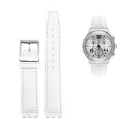 NTALJC Leather Watch Strap For Swatch GB274/287/GN239 Watches Concave-Convex Interfaces 17mm Watchband