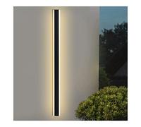 NTALJC LongStripOutsideWallLightAluminiumIndoorOutdoorLEDWallSconceExteriorWaterproofWallLampforHomeLivingRoomBedroomKitchenCouloirPorchePatio(Color:WarmLightSize:60CM24W)