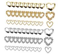 NTALJC Lot De 60 Breloques Pour Petites Breloques En Fme De Cœur En Métal Pour Femmes Fournitures Pour Nail Art