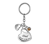 NTALJC Love Heart en forme de coeur en acier inoxydable Pendentif Keychain Crémation Perle Bijoux pour cendres Pendre du pendentif