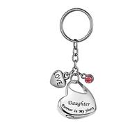 NTALJC Love Heart en forme de coeur en acier inoxydable Pendentif Keychain Crémation Perle Bijoux pour cendres Pendre du pendentif