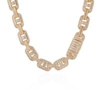 NTALJC Miami épais solide pour hommes, largeur de 15 mm Big Hip Hop Link Chain, collier de liaison glacé étincelante, 16-24 pouces - boîte incluse