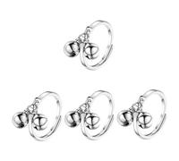 NTALJC Mignon anneau réglable Boule de balle ouverte anneau mignon anneau ouvert cloche réglable anneau mignon bague ouverte anneau réglable Boule de balle cloche cloche de la cloche