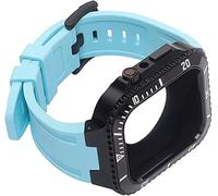 NTALJC MOD KIT ALLIAGE ZINC POUR Série de boîtiers de bande 8 7 45 mm Slicone Strap Metal Frame Sending pour Iwatch SE 6 5 4 44 mm