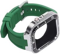 NTALJC MOD KIT ALLIAGE ZINC POUR Série de boîtiers de bande 8 7 45 mm Slicone Strap Metal Frame Sending pour Iwatch SE 6 5 4 44 mm