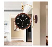 NTALJC Modern Wall Clock Double Sided, Luxurious Watch Mute Movement Clock,Hanging 3D Rotating Bracket Clocks, Wall-Mounted Decorative Home Art Decor