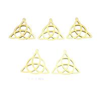 NTALJC Nouveau 2025 5pcs Fashion Triangulaire Triangulaire Pendants Celtic Pendants Couleur en acier inoxydable Hollow Viking Collier Boucle d'oreille Bijoux Bijoux de la Front