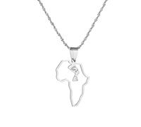 NTALJC Nouveau pour la tendance 2025 Afrique Carte Egyptienne reine nefertiti colliers pendents femmes bijoux bijoux africain bijoux accessoires de mode cadeau créatif