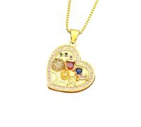 NTALJC Pendentif minimaliste en forme de cœur pour les femmes Collier en cristal incrusté beau bijoux pour l'anniversaire