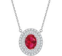 NTALJC Pendentif sterling ovale cubique zircone pendentif douze constellations bijoux en pierre de naissance pour les filles