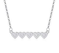 NTALJC Pour femme, zircon pavé de mariage de forme ronde S, argent, 45 x 2,7 cm pour votre femme