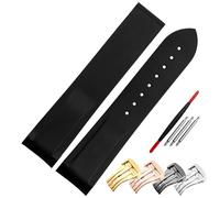 NTALJC Rubber Watch Strap 20mm 22mm Silicone Watchband Suitable For Omega Watch Band Folding Clasp Curved End Wristwatches Belt