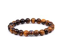 NTALJC S, Perbe de pierre d'oeil naturel naturel, Perles de détection de température Bracles pendentifs, bijoux en cristal de reiki élastique pour hommes femmes