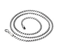 NTALJC S Pure Silver Jewelry Men and Women Collier Wild Twist Twist Clavicule Chaîne