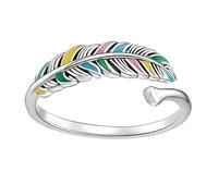 NTALJC S925 Pure Silver Open Ring Open Colorful Women's Fashion Finger Ring Decoration pour les occasions spéciales