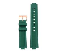 NTALJC Sangle de montre en caoutchouc pour Cartier Ballon Bleu Silicone Watch Band avec Butterfly Buckle Black Warrior Style