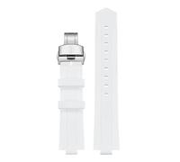 NTALJC Sangle de montre en caoutchouc pour Cartier Ballon Bleu Silicone Watch Band avec Butterfly Buckle Black Warrior Style