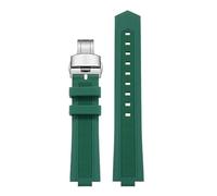 NTALJC Sangle de montre en caoutchouc pour Cartier Ballon Bleu Silicone Watch Band avec Butterfly Buckle Black Warrior Style