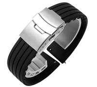 NTALJC Sangle de montre en silicone naturelle pour Hamilton Khaki Navy Jazzmaster Field Classic Watch Band