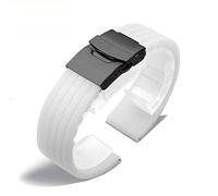 NTALJC Sangle de montre en silicone naturelle pour Hamilton Khaki Navy Jazzmaster Field Classic Watch Band