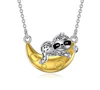 NTALJC Silver Butterfly Dragonfly Hummingbird Axolotl Bunny Cat chien grenouille grenouille Guinée Pig Turtle Highland Cow Horse Wolf Slothaid Phoenix Unicorn Pendant Colliers