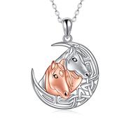 NTALJC Silver Butterfly Dragonfly Hummingbird Axolotl Bunny Cat chien grenouille grenouille Guinée Pig Turtle Highland Cow Horse Wolf Slothaid Phoenix Unicorn Pendant Colliers