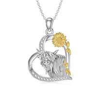 NTALJC Silver Butterfly Dragonfly Hummingbird Axolotl Bunny Cat chien grenouille grenouille Guinée Pig Turtle Highland Cow Horse Wolf Slothaid Phoenix Unicorn Pendant Colliers