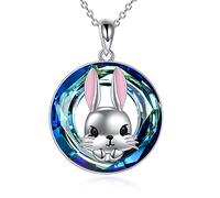 NTALJC Silver Butterfly Dragonfly Hummingbird Axolotl Bunny Cat chien grenouille grenouille Guinée Pig Turtle Highland Cow Horse Wolf Slothaid Phoenix Unicorn Pendant Colliers