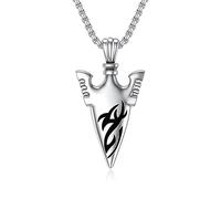 NTALJC Silver Owl Elephant Highland Cow Raven Wolf Hamsa Arrowhead Prendant Colliers Viking Bijoux vintage Cadeaux pour hommes femmes